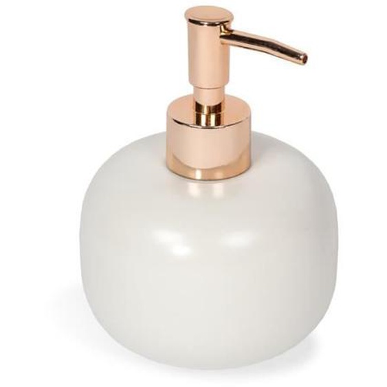 Distributeur de savon à poser - IDRALITE - Mod. Clizia - Céramique - Blanc perlé - Capacité: 395 ml