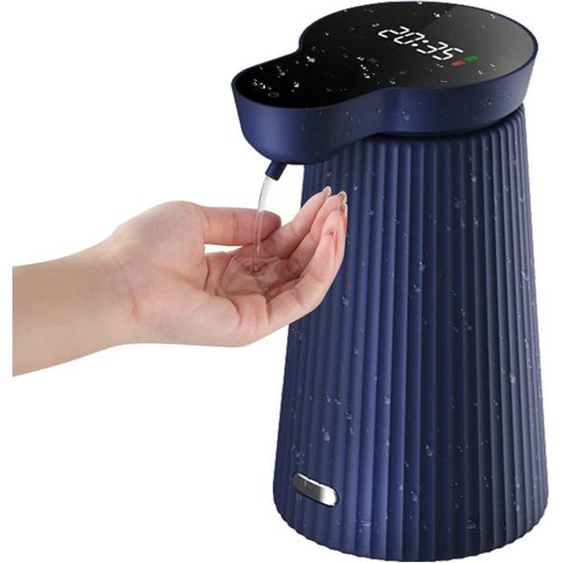Distributeur De Savon Automatique, 500ml Distributeur Savon Automatique Chargement USB avec Capteur Distributeur Savon (Gels, Bleu)