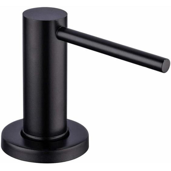 Distributeur de savon, distributeur de savon 500 ml pompe à savon noir pour évier de cuisine