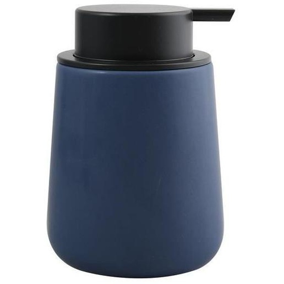Distributeur de savon en céramique - MSV - MAONIE - Bleu Foncé Mat - Accessoire élégant et pratique