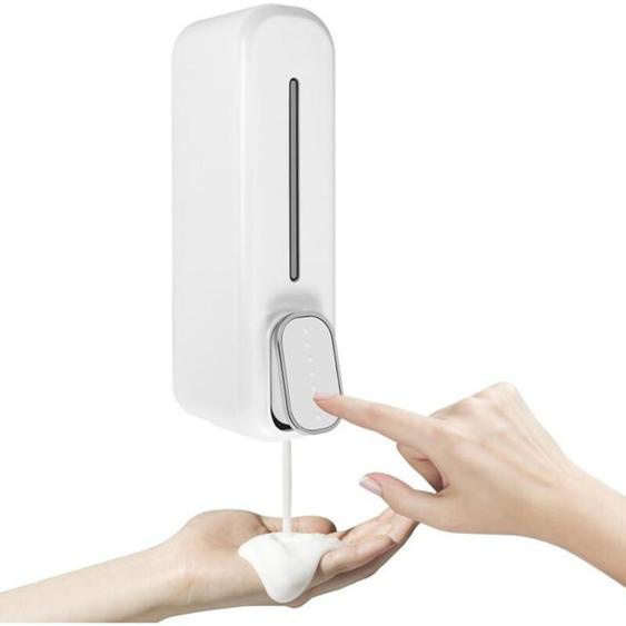 Distributeur de savon fixation murale - 350 ml - Distributeur de shampooing de douche - Pour salle de bain cuisine bureau - PZCC