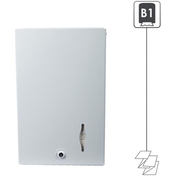 Distributeur essuie-mains enchevêtrés métal blanc