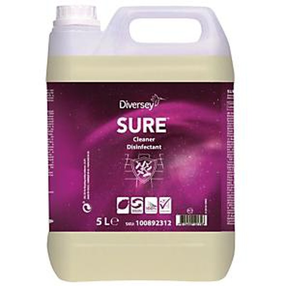 DIVERSEY Nettoyant désinfectant concentré SURE 5 L