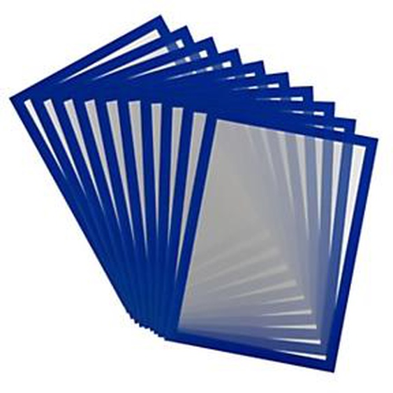 DJOIS by Tarifold Magneto Pro Solo - Pochette murale A4 - Cadre bleu - Lot de 10