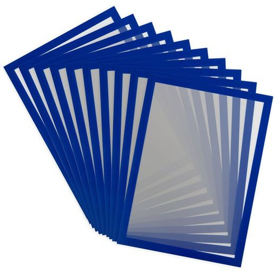 DJOIS by Tarifold Magneto Pro Solo - Pochette murale A4 - Cadre bleu - Lot de 10