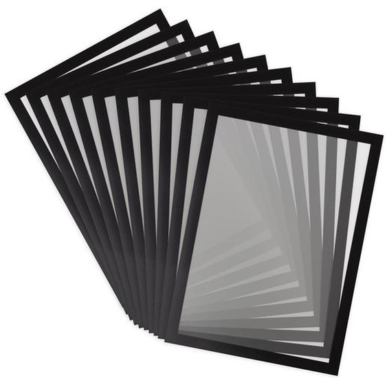 DJOIS by Tarifold Magneto Pro Solo - Pochette murale A4 - Cadre noir - Lot de 10