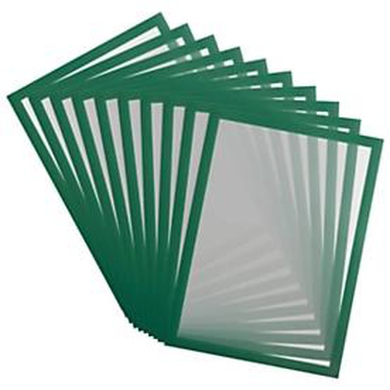 DJOIS by Tarifold Magneto Pro Solo - Pochette murale A4 - Cadre vert - Lot de 10