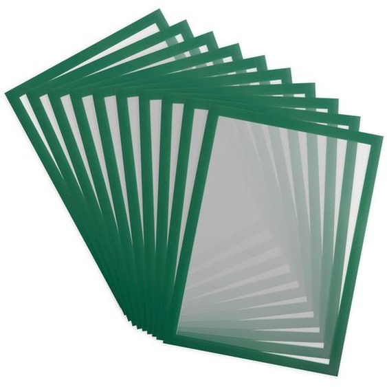 DJOIS by Tarifold Magneto Pro Solo - Pochette murale A4 - Cadre vert - Lot de 10