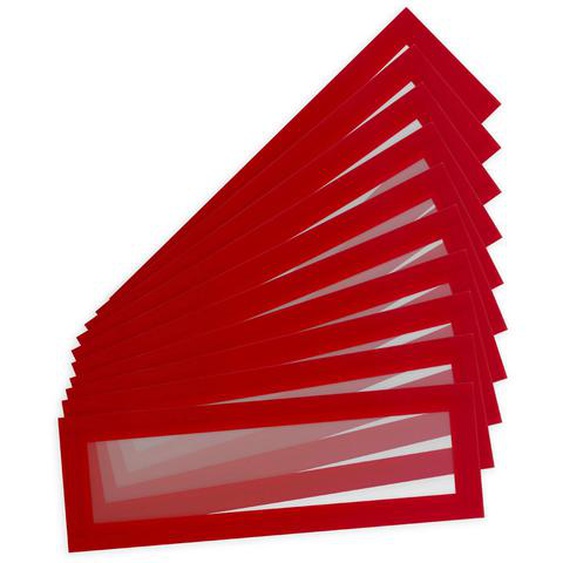 DJOIS by Tarifold Magneto Pro Solo - Pochette murale en-tête - Cadre rouge - Lot de 10