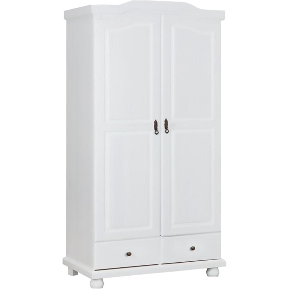 Vernio - Garde-robe 2 portes, 104x200h cm Blanc, 4 Étagères