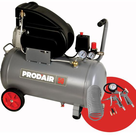 Domac - Compresseur dair horizontal 50L 2CV + kit accessoires gonflage
