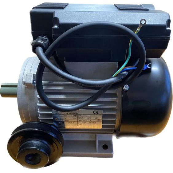 Domac - Moteur électrique 3 Cv - 230 v - Monophasé - Avec Poulie - Pour Compresseur