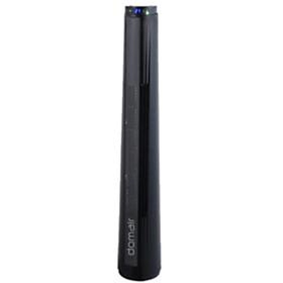DOMAIR Ventilateur colonne design Totem 45 W avec écran LED et télécommande - Gris argenté
