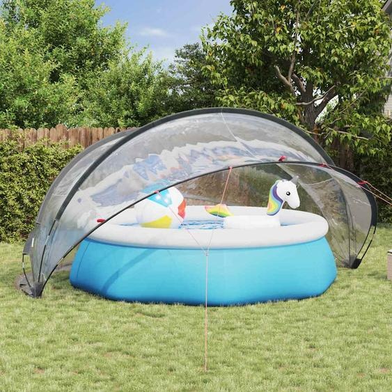 Dôme de piscine Transparent 430 x 430 x 210 cm PVC
