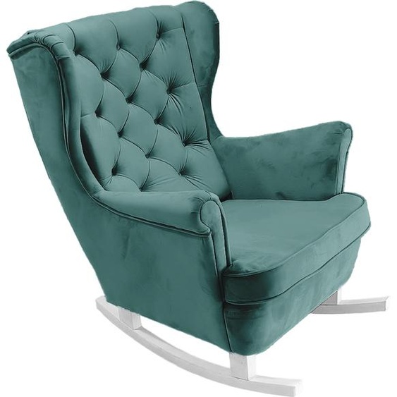DomoHome Fauteuil de relaxation Fauteuil avec accoudoirs Fauteuil TV Lounge Fauteuil rembourré Fauteuil Couch Fauteuil avec accoudoirs Chaise Salon Fauteuil avec oreilles | 102x81x95cm | Green_29854
