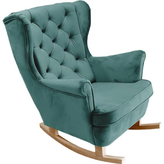 DomoHome Fauteuil de relaxation Fauteuil avec accoudoirs Fauteuil TV Lounge Fauteuil rembourré Fauteuil Couch Fauteuil avec accoudoirs Chaise Salon Fauteuil avec oreilles | 102x81x95cm | Green_29854