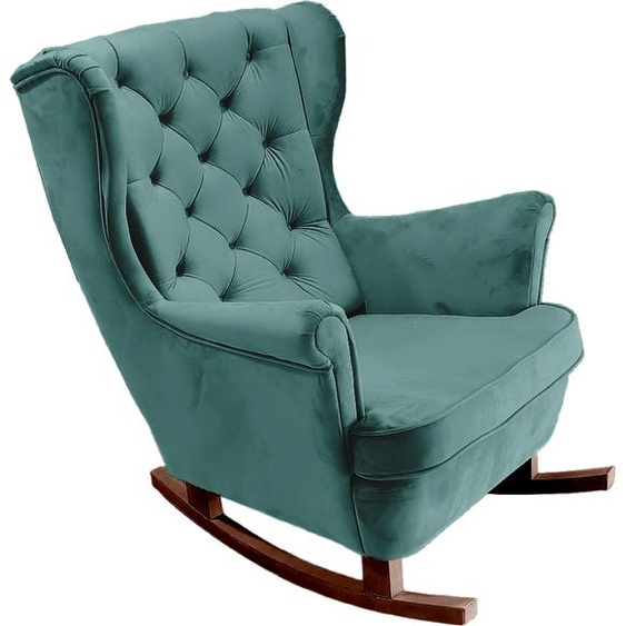 DomoHome Fauteuil de relaxation Fauteuil avec accoudoirs Fauteuil TV Lounge Fauteuil rembourré Fauteuil Couch Fauteuil avec accoudoirs Chaise Salon Fauteuil avec oreilles | 102x81x95cm | Green_29854