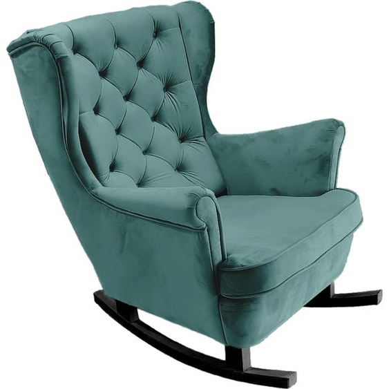 DomoHome Fauteuil de relaxation Fauteuil avec accoudoirs Fauteuil TV Lounge Fauteuil rembourré Fauteuil Couch Fauteuil avec accoudoirs Chaise Salon Fauteuil avec oreilles | 102x81x95cm | Green_29854