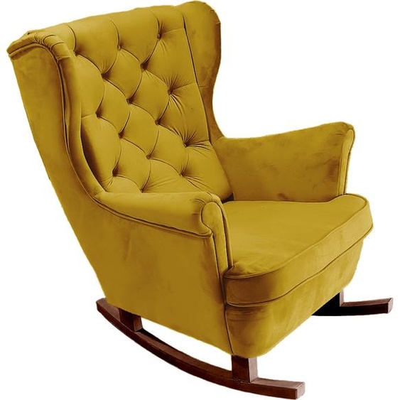 DomoHome Fauteuil de relaxation Fauteuil avec accoudoirs Fauteuil TV Lounge Fauteuil rembourré Fauteuil Couch Fauteuil avec accoudoirs Chaise Salon Fauteuil avec oreilles | 102x81x95cm | Olive_29818