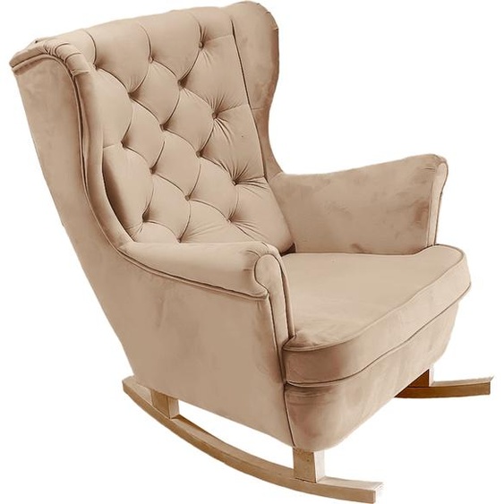 DomoHome Fauteuil de relaxation Fauteuil avec accoudoirs Fauteuil TV Lounge Fauteuil rembourré Fauteuil Couch Fauteuil de salon Fauteuil à oreilles | 102x81x95cm | Beige_29800