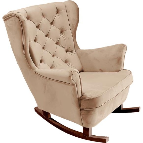 DomoHome Fauteuil de relaxation Fauteuil avec accoudoirs Fauteuil TV Lounge Fauteuil rembourré Fauteuil Couch Fauteuil de salon Fauteuil à oreilles | 102x81x95cm | Beige_29800