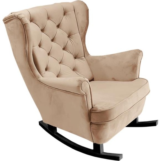 DomoHome Fauteuil de relaxation Fauteuil avec accoudoirs Fauteuil TV Lounge Fauteuil rembourré Fauteuil Couch Fauteuil de salon Fauteuil à oreilles | 102x81x95cm | Beige_29800