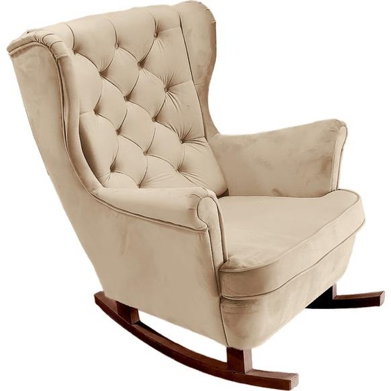 DomoHome Fauteuil de relaxation Fauteuil avec accoudoirs Fauteuil TV Lounge Fauteuil rembourré Fauteuil Couch Fauteuil de salon Fauteuil à oreilles | 102x81x95cm | Beige_29801