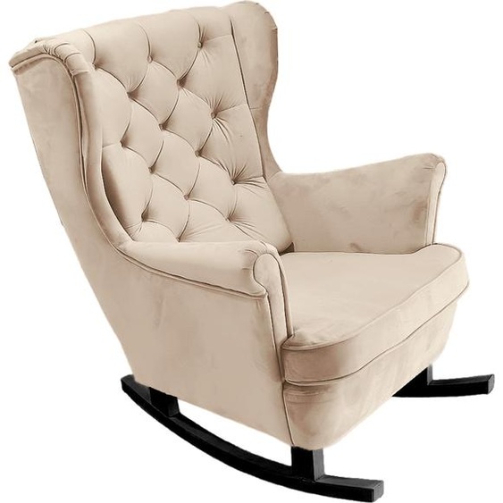 DomoHome Fauteuil de relaxation Fauteuil avec accoudoirs Fauteuil TV Lounge Fauteuil rembourré Fauteuil Couch Fauteuil de salon Fauteuil à oreilles | 102x81x95cm | Beige_29802