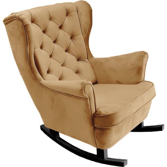 DomoHome Fauteuil de relaxation Fauteuil avec accoudoirs Fauteuil TV Lounge Fauteuil rembourré Fauteuil Couch Fauteuil de salon Fauteuil à oreilles | 102x81x95cm | Beige_29805