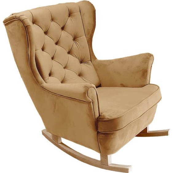 DomoHome Fauteuil de relaxation Fauteuil avec accoudoirs Fauteuil TV Lounge Fauteuil rembourré Fauteuil Couch Fauteuil de salon Fauteuil à oreilles | 102x81x95cm | Beige_29805