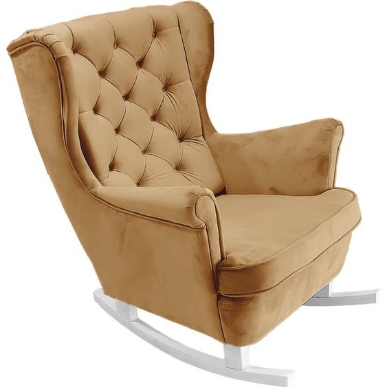 DomoHome Fauteuil de relaxation Fauteuil avec accoudoirs Fauteuil TV Lounge Fauteuil rembourré Fauteuil Couch Fauteuil de salon Fauteuil à oreilles | 102x81x95cm | Beige_29805