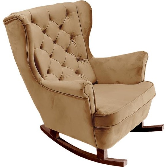 DomoHome Fauteuil de relaxation Fauteuil avec accoudoirs Fauteuil TV Lounge Fauteuil rembourré Fauteuil Couch Fauteuil de salon Fauteuil à oreilles | 102x81x95cm | Beige_29806