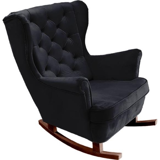 DomoHome Fauteuil de relaxation Fauteuil avec accoudoirs Fauteuil TV Lounge Fauteuil rembourré Fauteuil Couch Fauteuil de salon Fauteuil à oreilles | 102x81x95cm | Black_29862