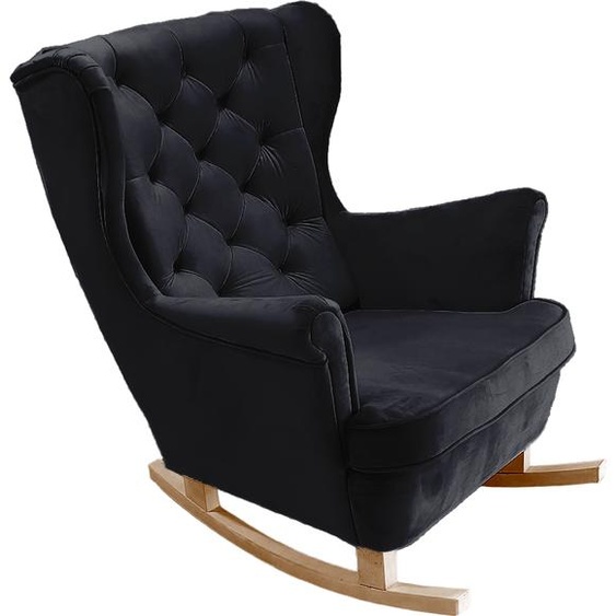 DomoHome Fauteuil de relaxation Fauteuil avec accoudoirs Fauteuil TV Lounge Fauteuil rembourré Fauteuil Couch Fauteuil de salon Fauteuil à oreilles | 102x81x95cm | Black_29862