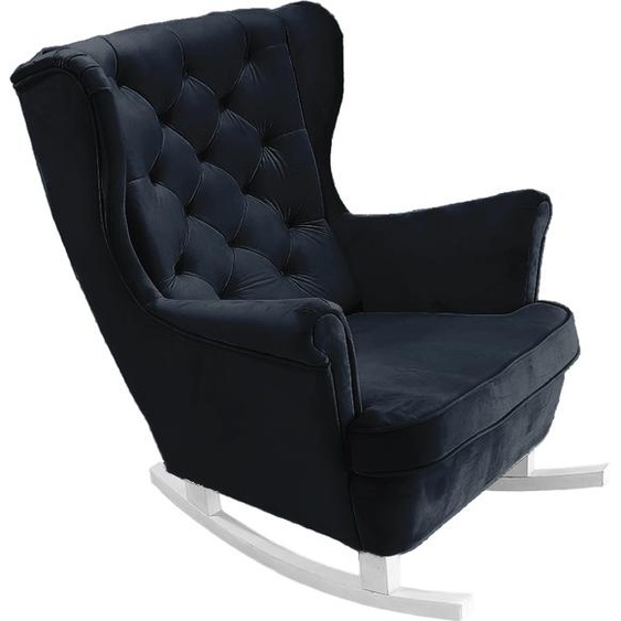 DomoHome Fauteuil de relaxation Fauteuil avec accoudoirs Fauteuil TV Lounge Fauteuil rembourré Fauteuil Couch Fauteuil de salon Fauteuil à oreilles | 102x81x95cm | Black_29863