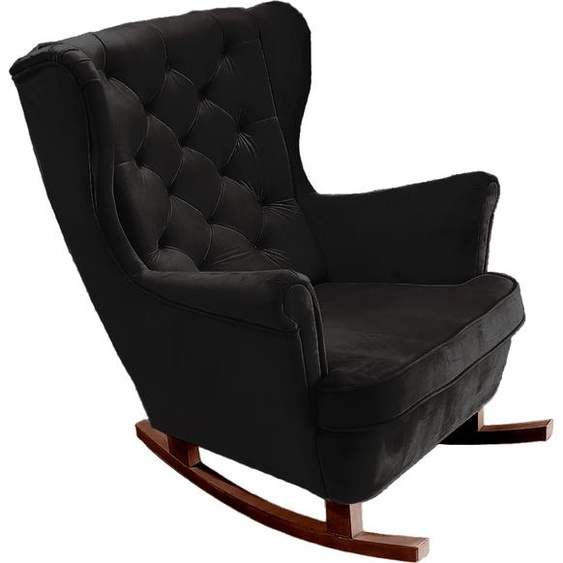 DomoHome Fauteuil de relaxation Fauteuil avec accoudoirs Fauteuil TV Lounge Fauteuil rembourré Fauteuil Couch Fauteuil de salon Fauteuil à oreilles | 102x81x95cm | Black_29884