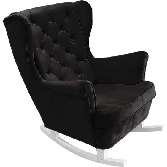 DomoHome Fauteuil de relaxation Fauteuil avec accoudoirs Fauteuil TV Lounge Fauteuil rembourré Fauteuil Couch Fauteuil de salon Fauteuil à oreilles | 102x81x95cm | Black_29884