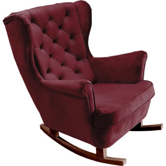 DomoHome Fauteuil de relaxation Fauteuil avec accoudoirs Fauteuil TV Lounge Fauteuil rembourré Fauteuil Couch Fauteuil de salon Fauteuil à oreilles | 102x81x95cm | Bourgogne_29835