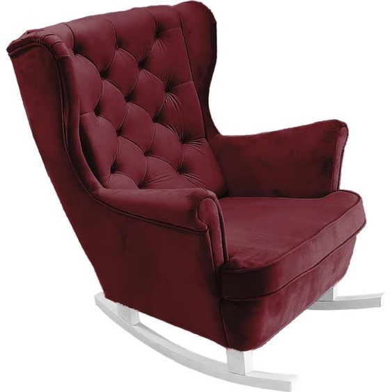 DomoHome Fauteuil de relaxation Fauteuil avec accoudoirs Fauteuil TV Lounge Fauteuil rembourré Fauteuil Couch Fauteuil de salon Fauteuil à oreilles | 102x81x95cm | Bourgogne_29836