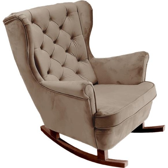 DomoHome Fauteuil de relaxation Fauteuil avec accoudoirs Fauteuil TV Lounge Fauteuil rembourré Fauteuil Couch Fauteuil de salon Fauteuil à oreilles | 102x81x95cm | Brown_29813