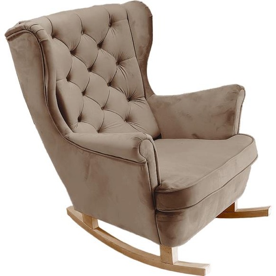 DomoHome Fauteuil de relaxation Fauteuil avec accoudoirs Fauteuil TV Lounge Fauteuil rembourré Fauteuil Couch Fauteuil de salon Fauteuil à oreilles | 102x81x95cm | Brown_29813