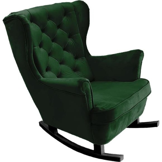 DomoHome Fauteuil de relaxation Fauteuil avec accoudoirs Fauteuil TV Lounge Fauteuil rembourré Fauteuil Couch Fauteuil de salon Fauteuil à oreilles | 102x81x95cm | Green_29847