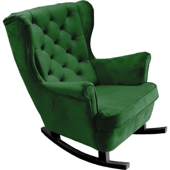 DomoHome Fauteuil de relaxation Fauteuil avec accoudoirs Fauteuil TV Lounge Fauteuil rembourré Fauteuil Couch Fauteuil de salon Fauteuil à oreilles | 102x81x95cm | Green_29849