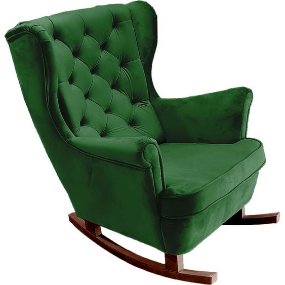 DomoHome Fauteuil de relaxation Fauteuil avec accoudoirs Fauteuil TV Lounge Fauteuil rembourré Fauteuil Couch Fauteuil de salon Fauteuil à oreilles | 102x81x95cm | Green_29849