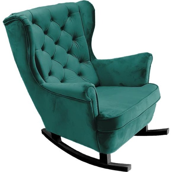 DomoHome Fauteuil de relaxation Fauteuil avec accoudoirs Fauteuil TV Lounge Fauteuil rembourré Fauteuil Couch Fauteuil de salon Fauteuil à oreilles | 102x81x95cm | Green_29851