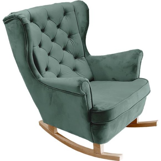 DomoHome Fauteuil de relaxation Fauteuil avec accoudoirs Fauteuil TV Lounge Fauteuil rembourré Fauteuil Couch Fauteuil de salon Fauteuil à oreilles | 102x81x95cm | Green_29853