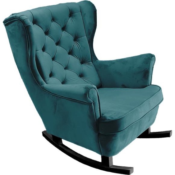 DomoHome Fauteuil de relaxation Fauteuil avec accoudoirs Fauteuil TV Lounge Fauteuil rembourré Fauteuil Couch Fauteuil de salon Fauteuil à oreilles | 102x81x95cm | Marine_29860