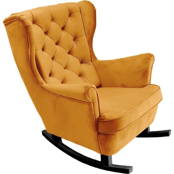 DomoHome Fauteuil de relaxation Fauteuil avec accoudoirs Fauteuil TV Lounge Fauteuil rembourré Fauteuil Couch Fauteuil de salon Fauteuil à oreilles | 102x81x95cm | Or_29821