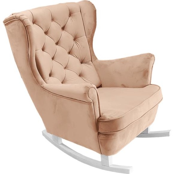 DomoHome Fauteuil de relaxation Fauteuil avec accoudoirs Fauteuil TV Lounge Fauteuil rembourré Fauteuil Couch Fauteuil de salon Fauteuil à oreilles | 102x81x95cm | Powder pink_29829