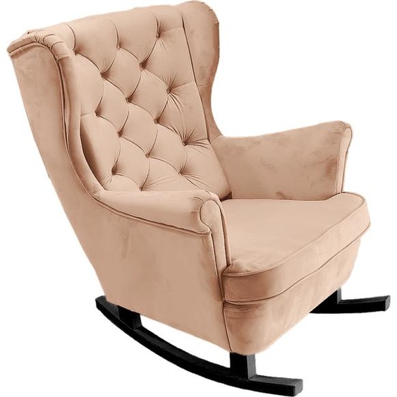 DomoHome Fauteuil de relaxation Fauteuil avec accoudoirs Fauteuil TV Lounge Fauteuil rembourré Fauteuil Couch Fauteuil de salon Fauteuil à oreilles | 102x81x95cm | Powder pink_29829